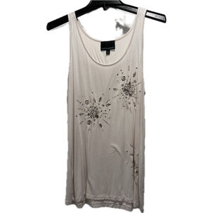 Cynthia Rowley Embellished Sequin Tank Top Women's M Blush Pink Rayon Blend (b4)